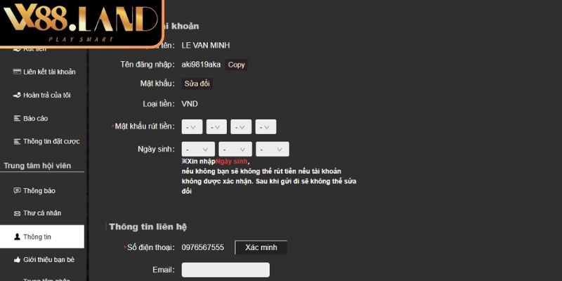 Rút Tiền VX88 Nhận Thưởng Nhanh Quy Trình Minh Bạch 1 Điều kiện tiên quyết rút tiền VX88 suôn sẻ